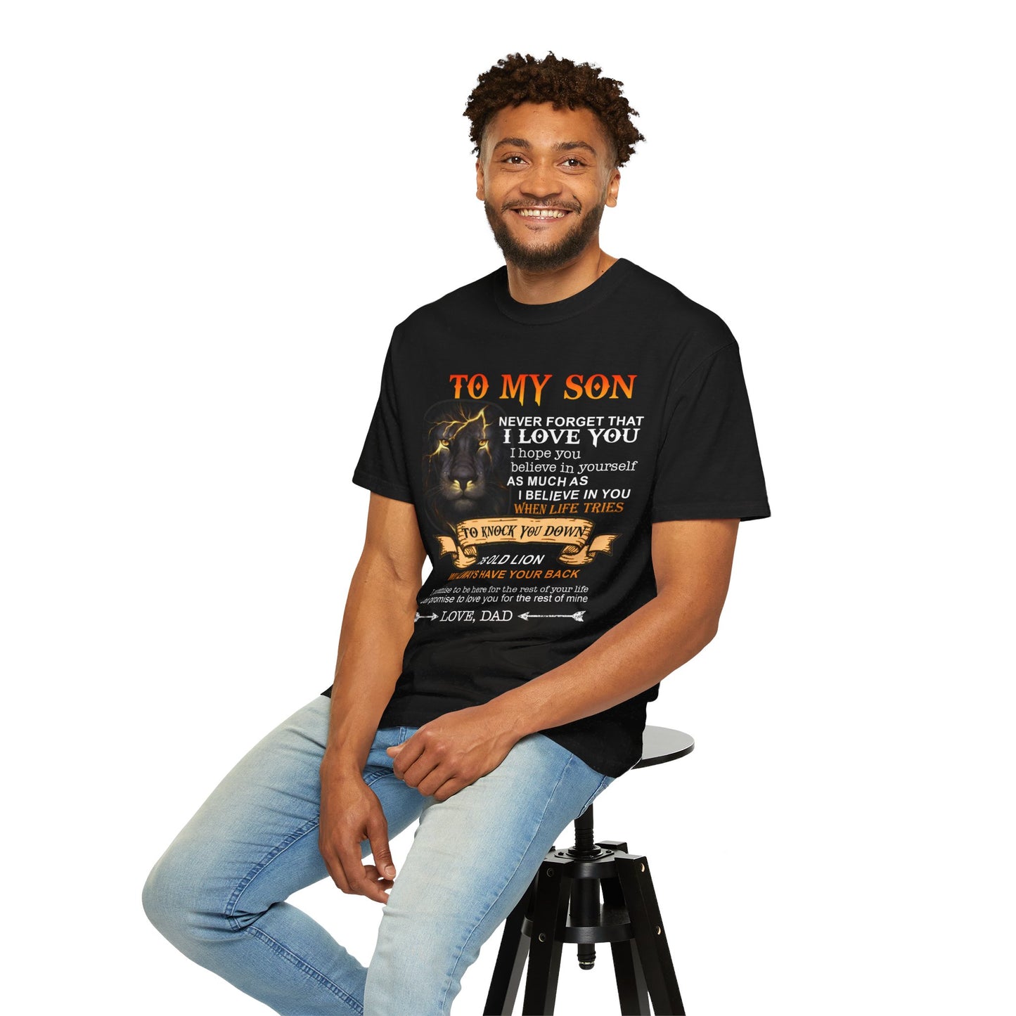 To My Son | Unisex Garment-Dyed T-shirt