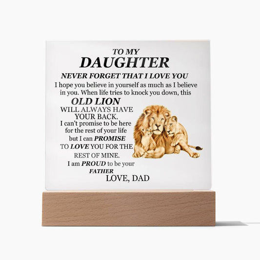 To My Daughter | Square Acrylic Plaque